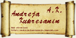 Andreja Kuprešanin vizit kartica